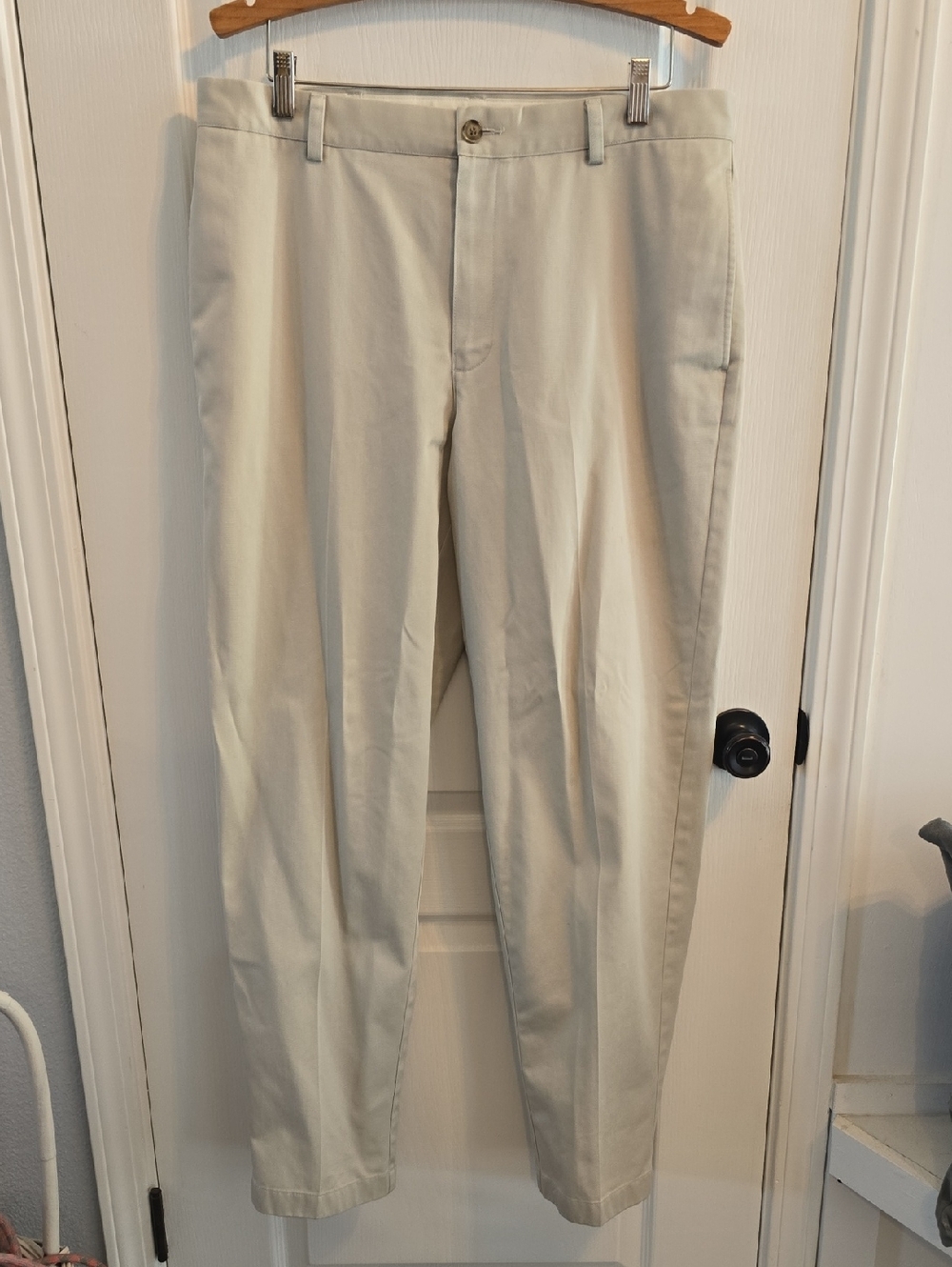 L.L. Bean Men's Khaki Straight-Leg Chinos in Light Tan